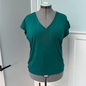 WHBM Teal V-Neck Women's Top M